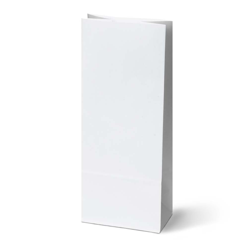 Papiertüten ohne Griff - Weiß - 100x70x260mm - 1000 Stück