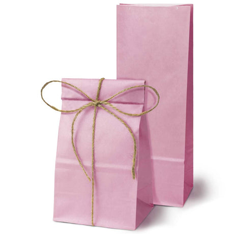 Papiertüten ohne Griff Rosa 100x70x280mm