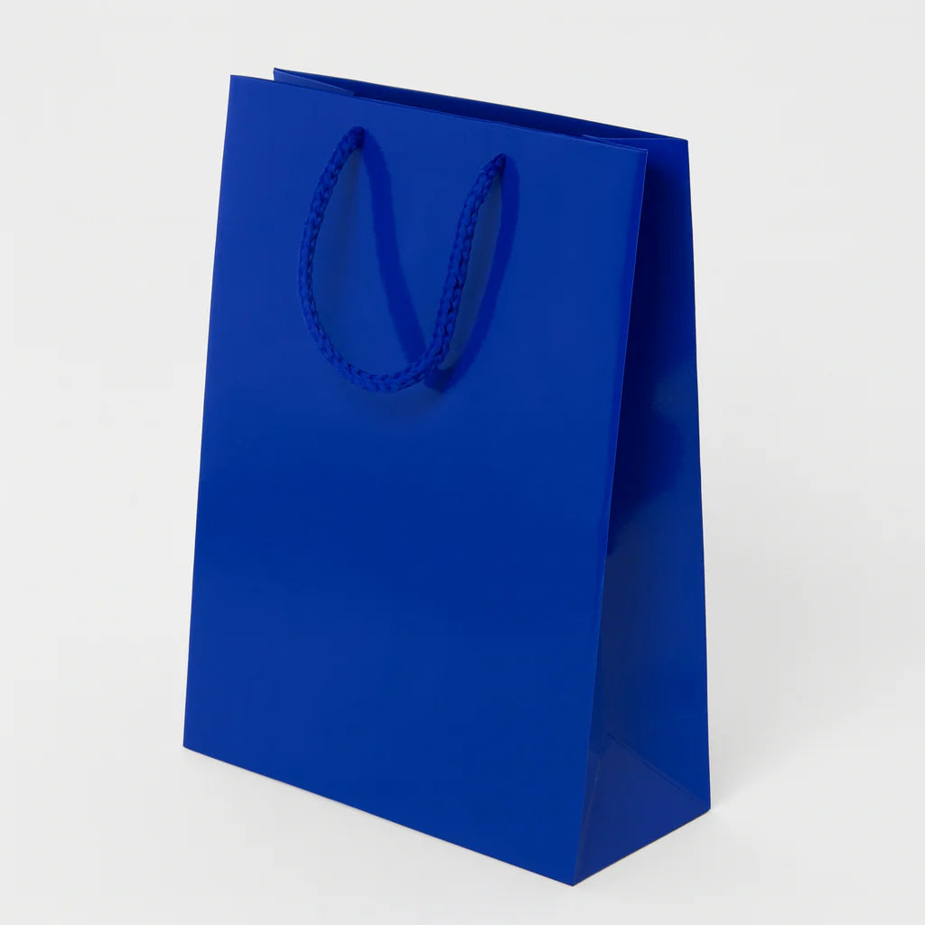 Laminierte Tragetasche mit Kordelgriff DUNKELBLAU 170x70x250 mm