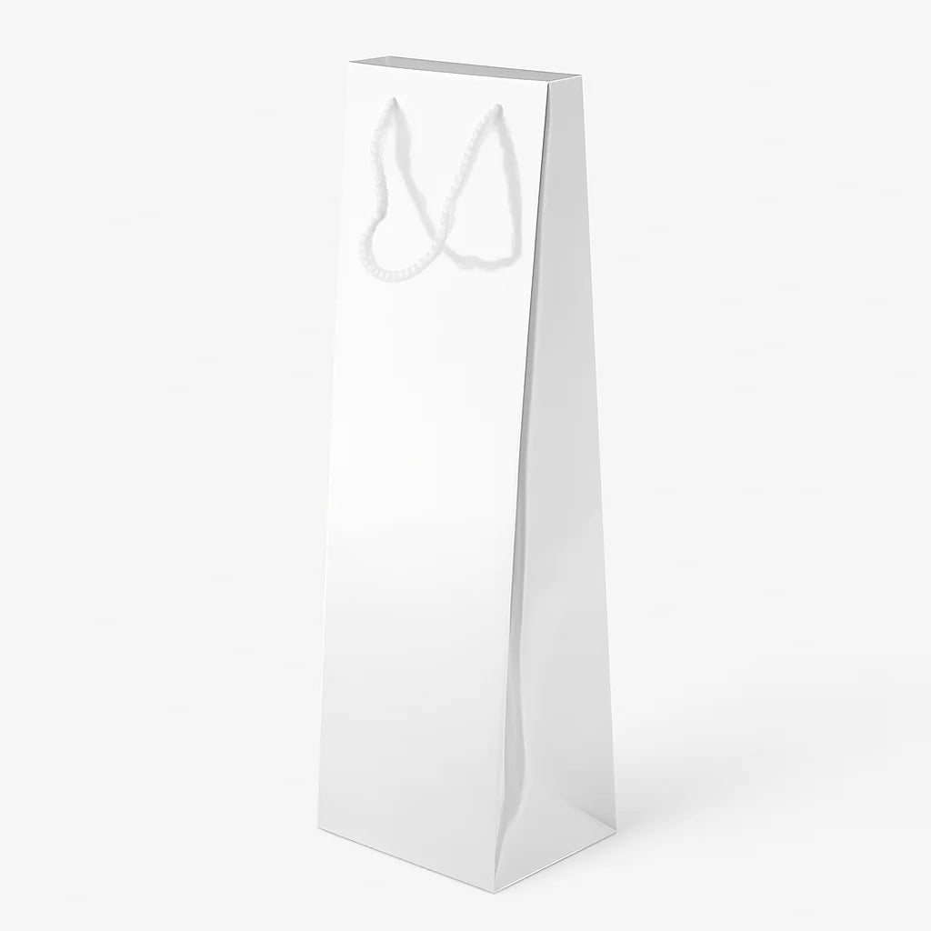 Laminierte Tasche mit Kordelgriff WEISS 110x90x400mm