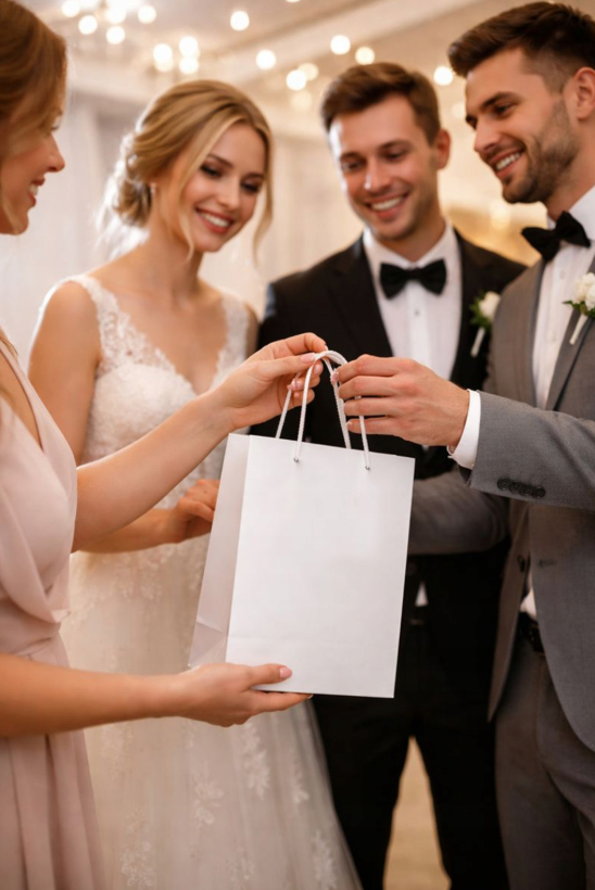 Laminierte Papiertüten Weiß 170x70x210 mm 190 g/m² 5 Stück