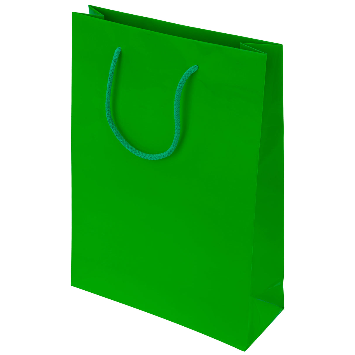 Papiertüte mit Schnurgriff 300x150x350mm Grün