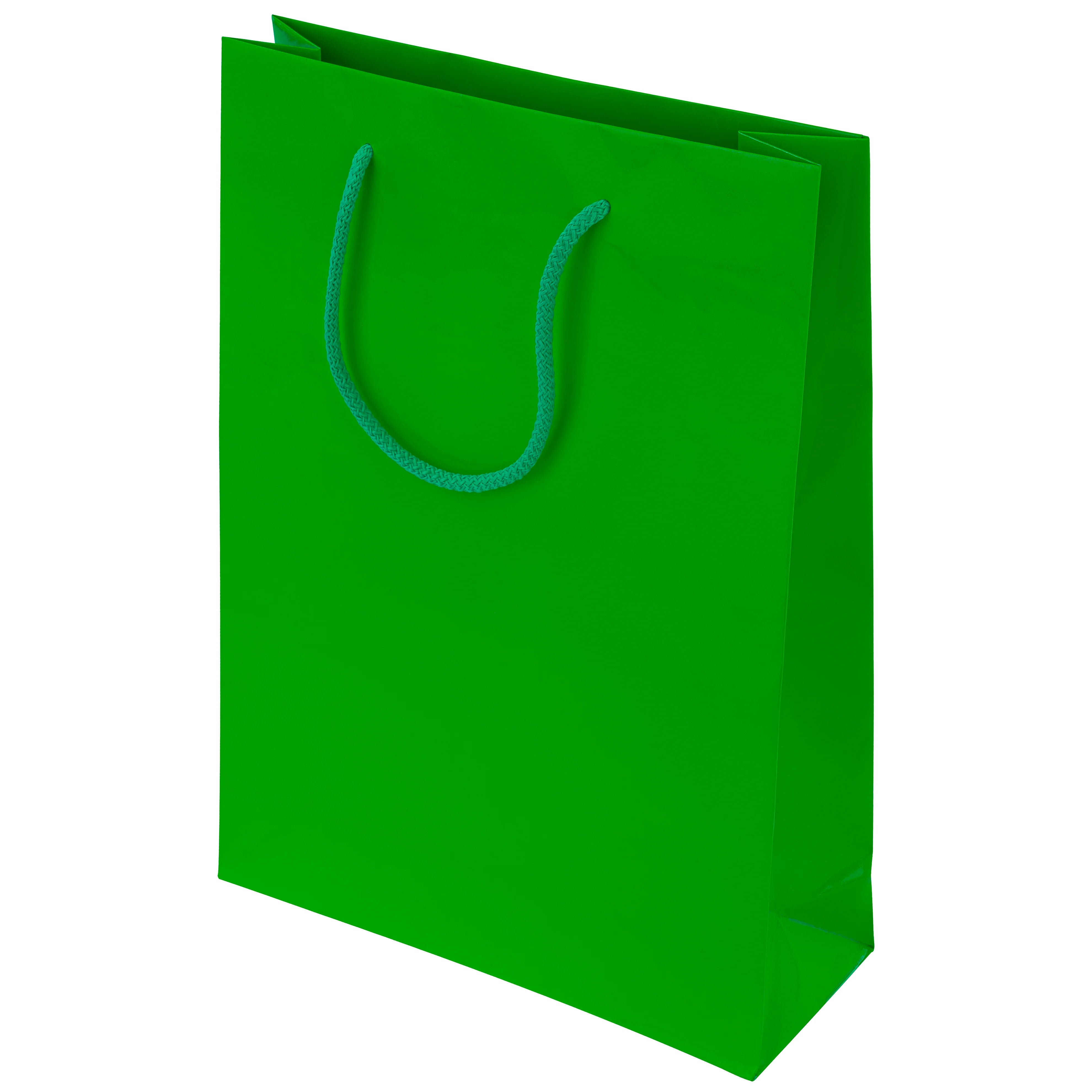 Papiertüte mit Schnurgriff 300x150x350mm Grün