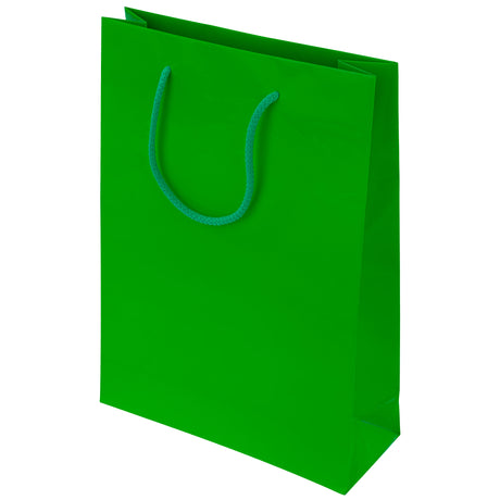 Papiertüte mit Schnurgriff 300x150x350mm Grün