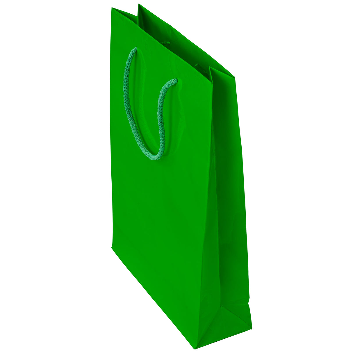 Papiertüten mit Schnurgriff hellgrün 240x80x320mm