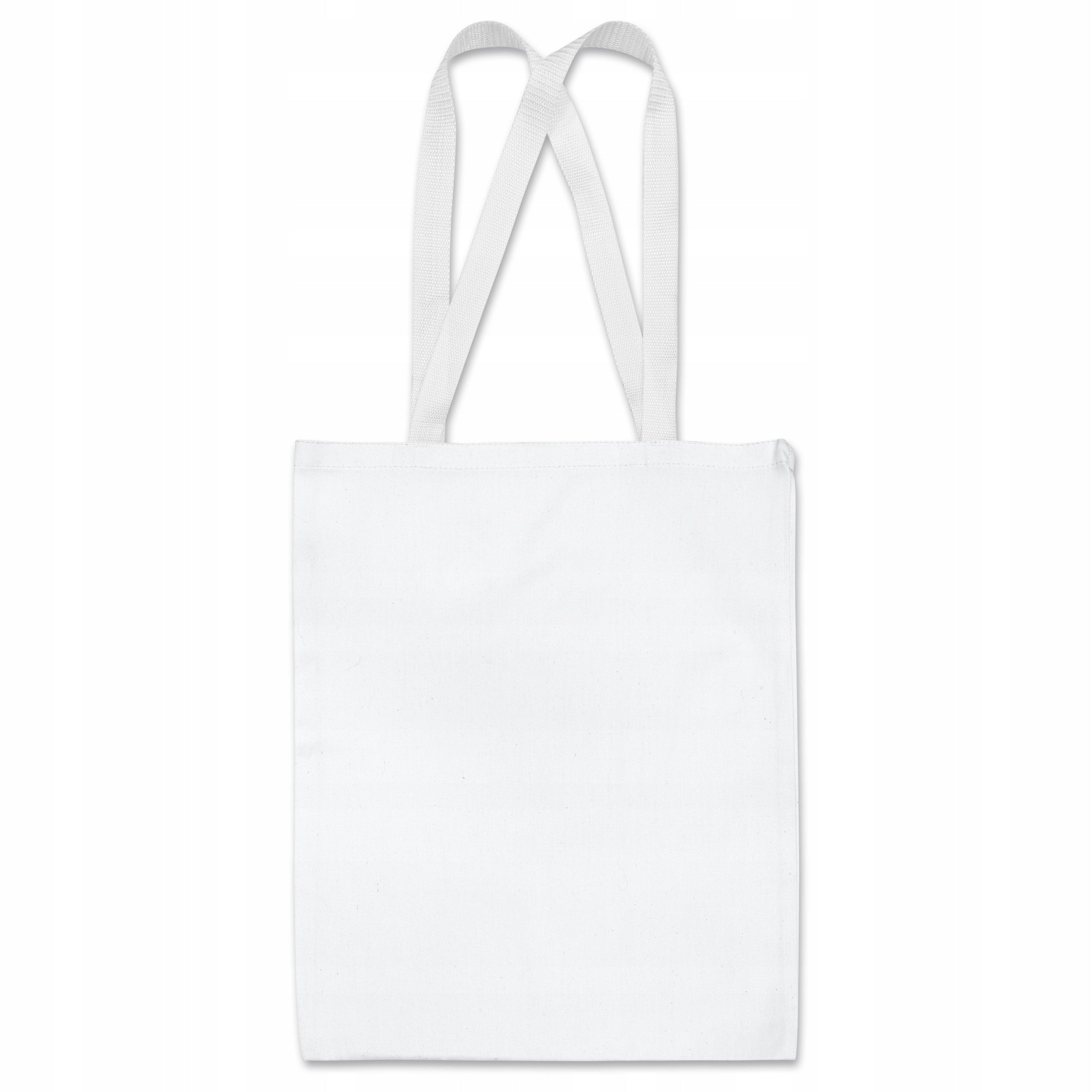 Baumwolltasche Weiß 380x420 mm 145 g Gurtband-Griff: 70 cm