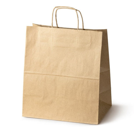 Papiertüte mit gedrehtem Griff 340x200x350 mm Braun