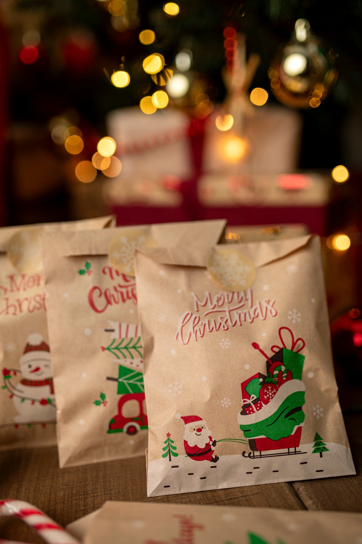 Papier-Adventskalender 130x180mm Kraft mit Aufklebern