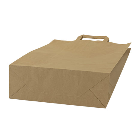 Papiertüte mit flachem Griff 320x120x410mm Braun
