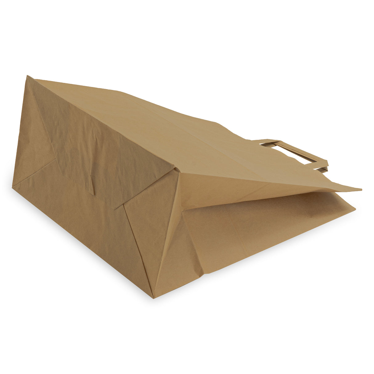 Papiertüte mit flachem Griff 320x160x390mm Braun