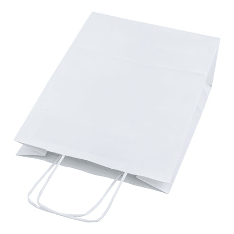 Papiertüte mit gedrehtem Griff 240x100x320mm Weiß
