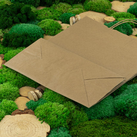 Papiertüte mit gedrehtem Griff 330x160x380mm Braun