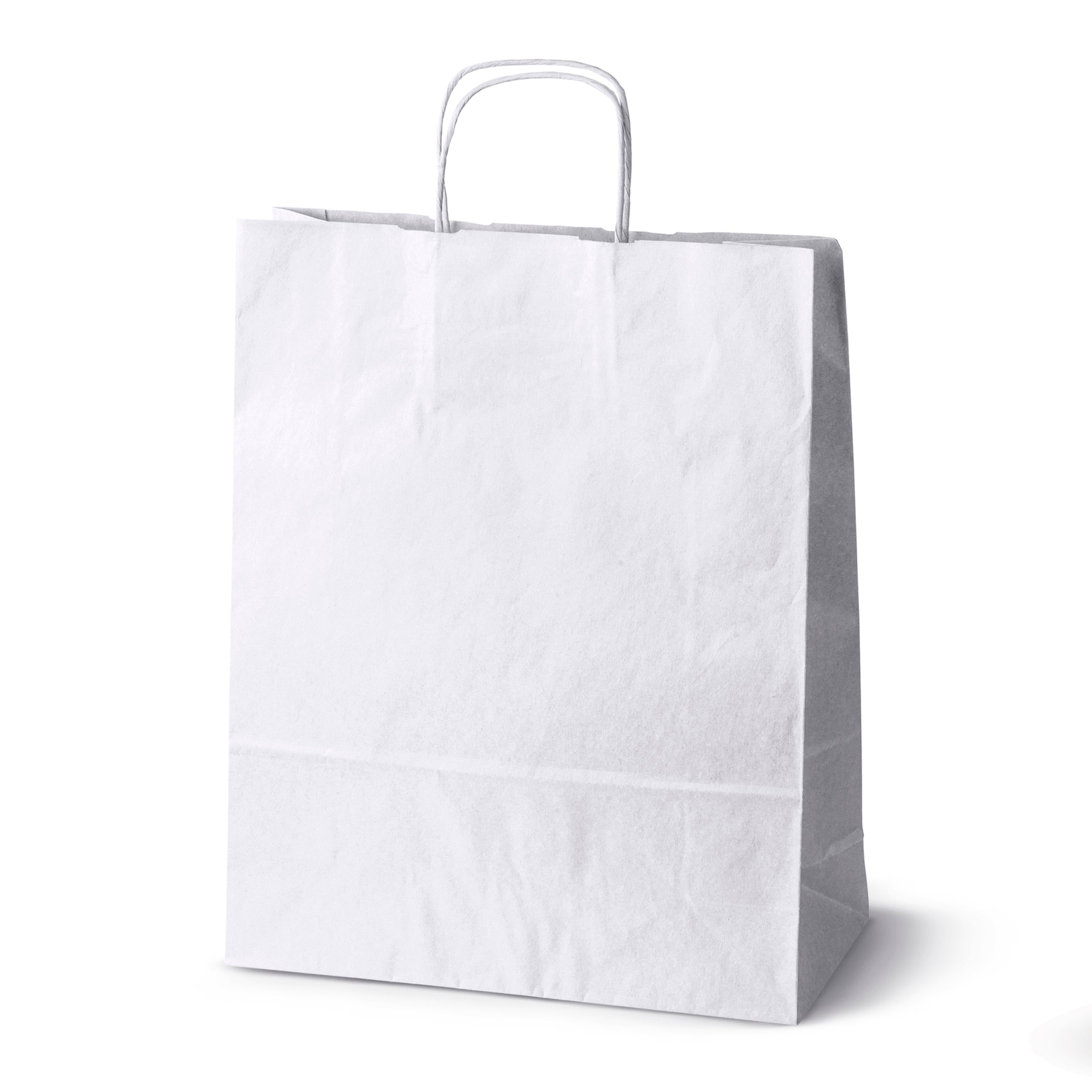 Bedruckte Papiertüte 320x120x410mm Weiß ab 50 Stk.