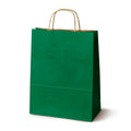 Papiertas met gedraaide handvat 240x100x320 mm donkergroen