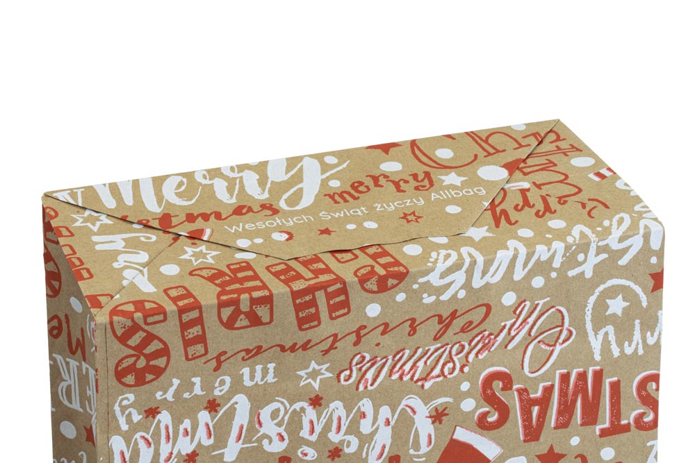 Weihnachtspapiertüte 240x100x320mm Frohe Weihnachten