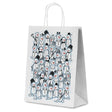 Weihnachtspapiertüte 240x100x320mm Schneemänner