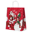 Weihnachtspapiertüte 180x80x220mm Roter Weihnachtself