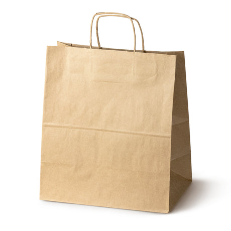 Papiertüte mit gedrehtem Griff 305x170x340mm Braun