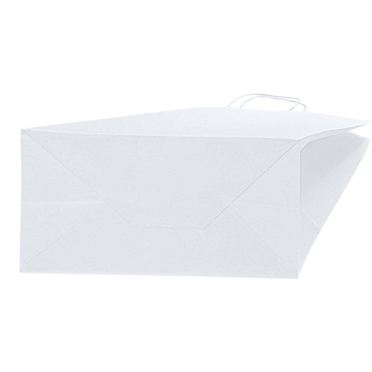 Papiertüte mit gedrehtem Tragegriff, 305 × 170 × 340 mm – Weiß
