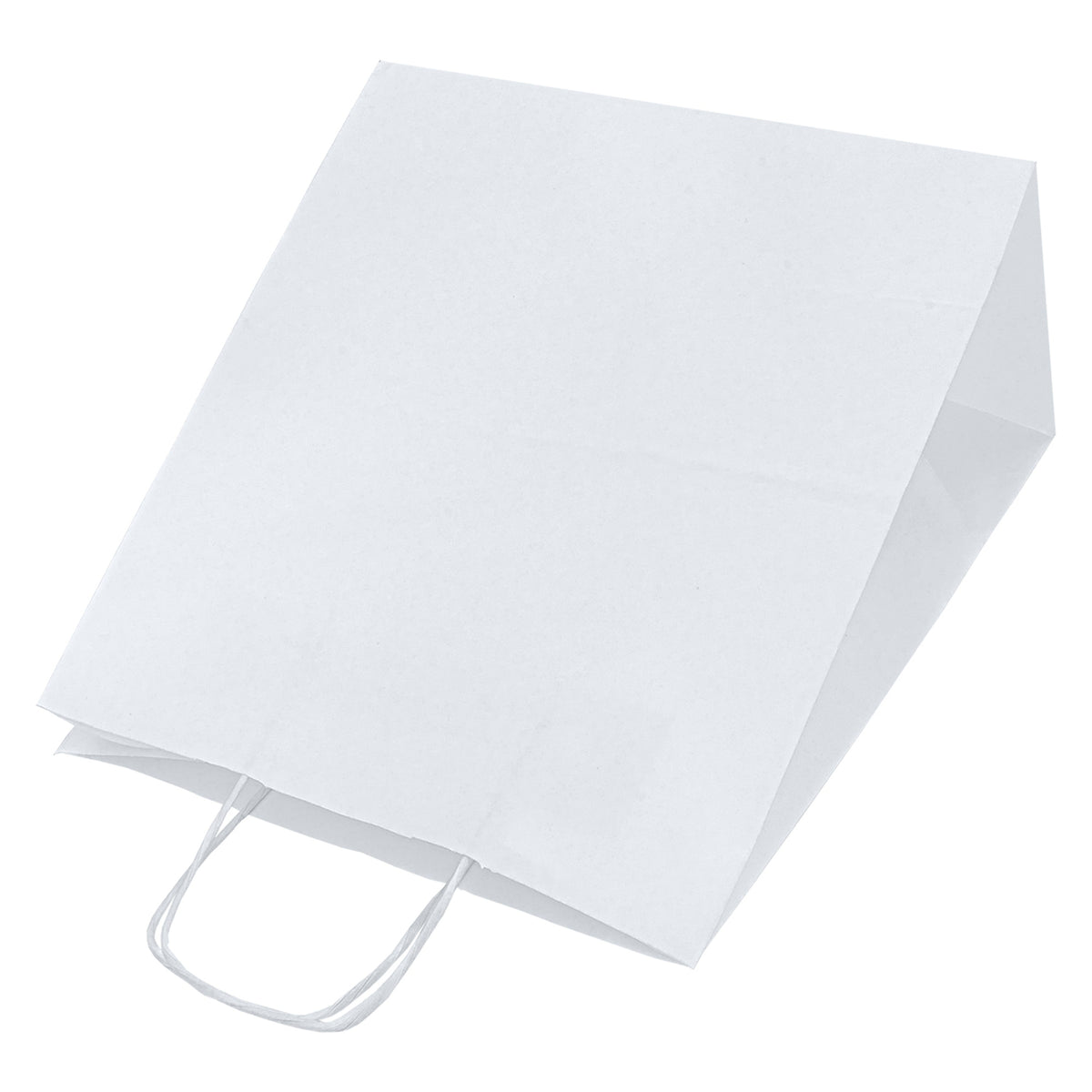 Papiertüte mit gedrehtem Tragegriff, 305 × 170 × 340 mm – Weiß