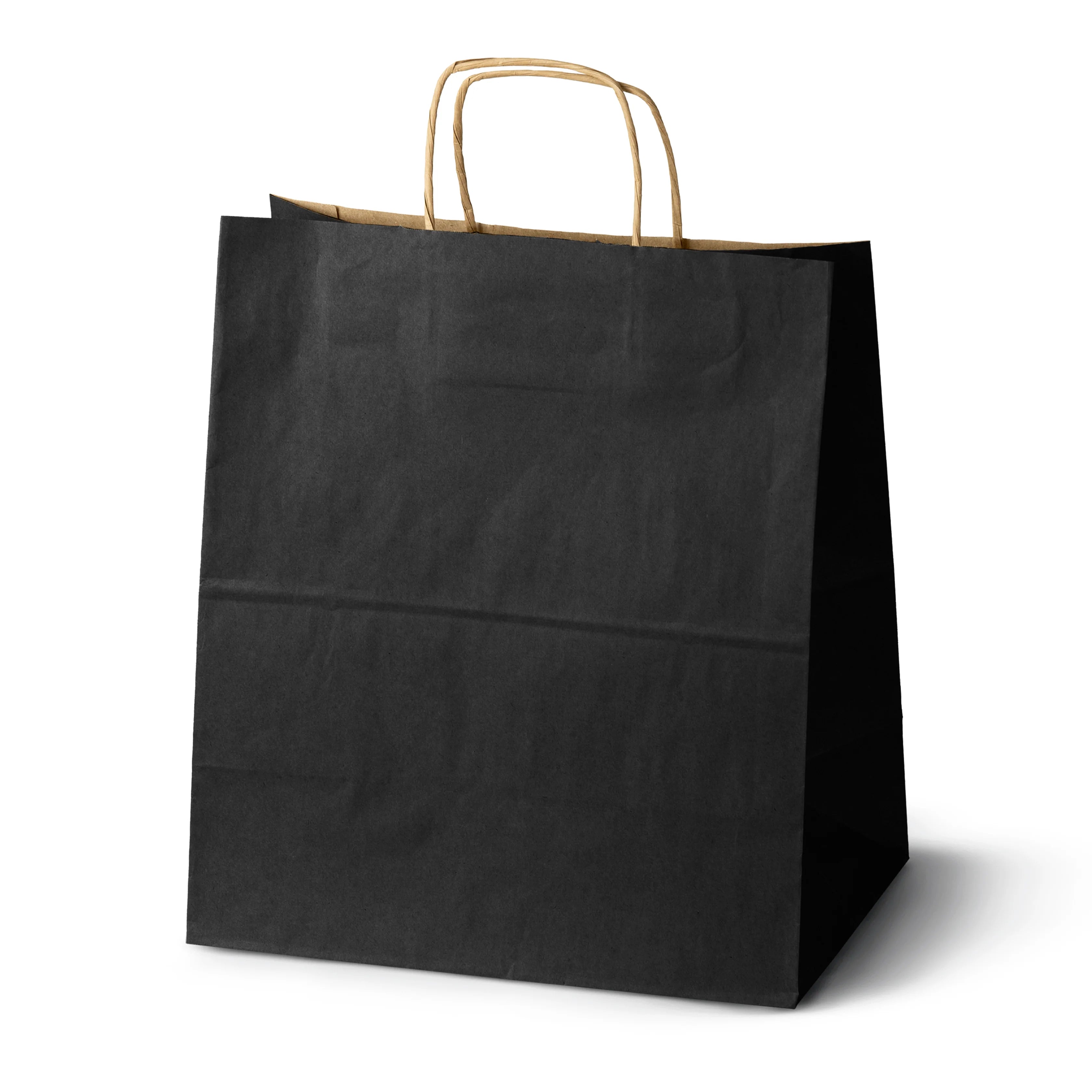 Papiertüte mit gedrehtem Griff 300x170x340mm Schwarz