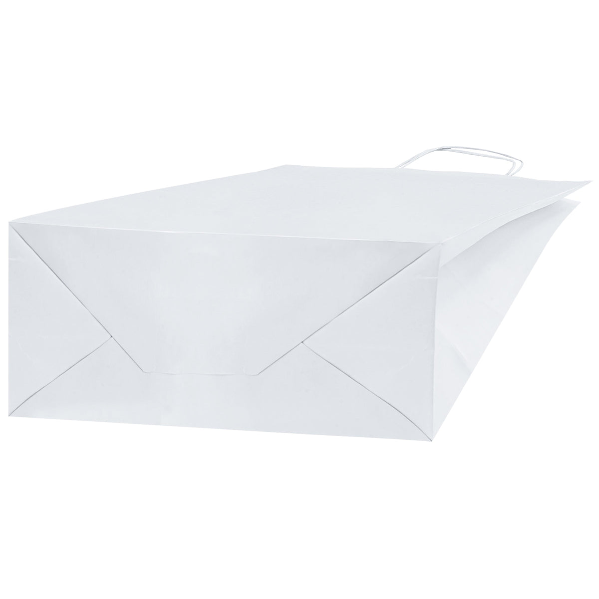 Papiertüte mit gedrehtem Tragegriff, 300 × 170 × 425 mm – Weiß