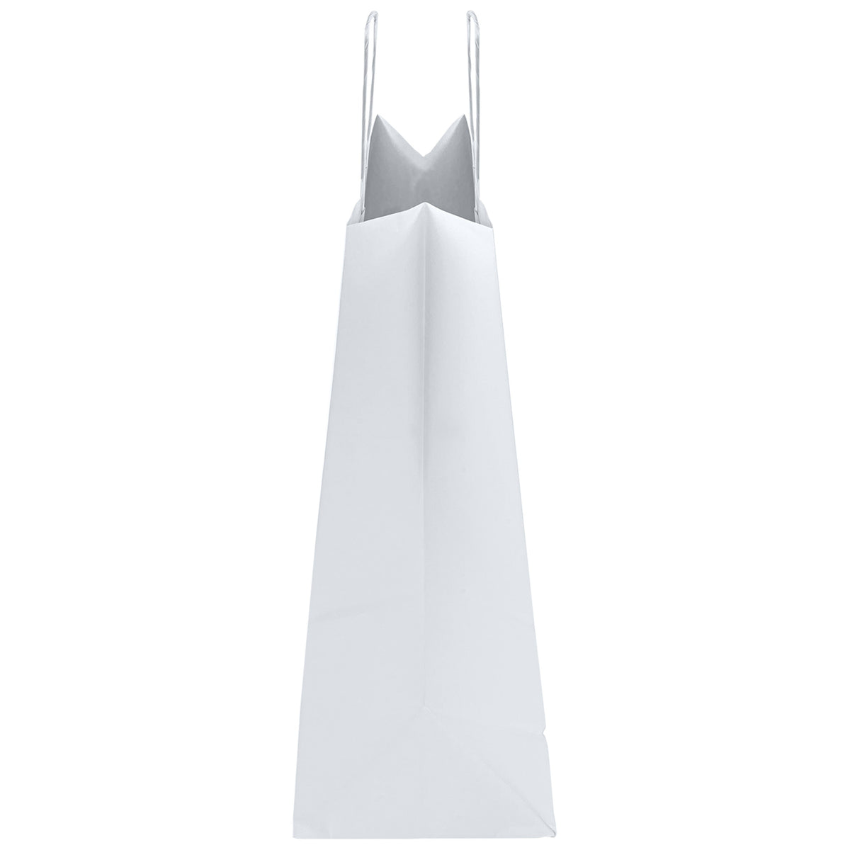 Papiertüte mit gedrehtem Tragegriff, 300 × 170 × 425 mm – Weiß