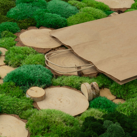 Papiertüten mit gedrehtem Griff 320x120x410mm Braun