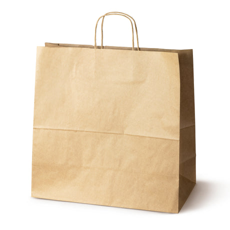 Papiertüte mit gedrehtem Griff 400x180x390mm Braun