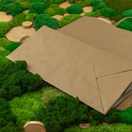 Papiertüte mit gedrehtem Griff 400x180x390mm Braun