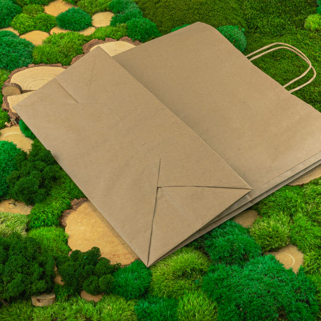 Papiertüte mit gedrehtem Griff 400x180x390mm Braun