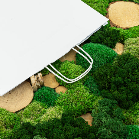 Papiertüte mit gedrehtem Griff 400x180x390mm Weiß