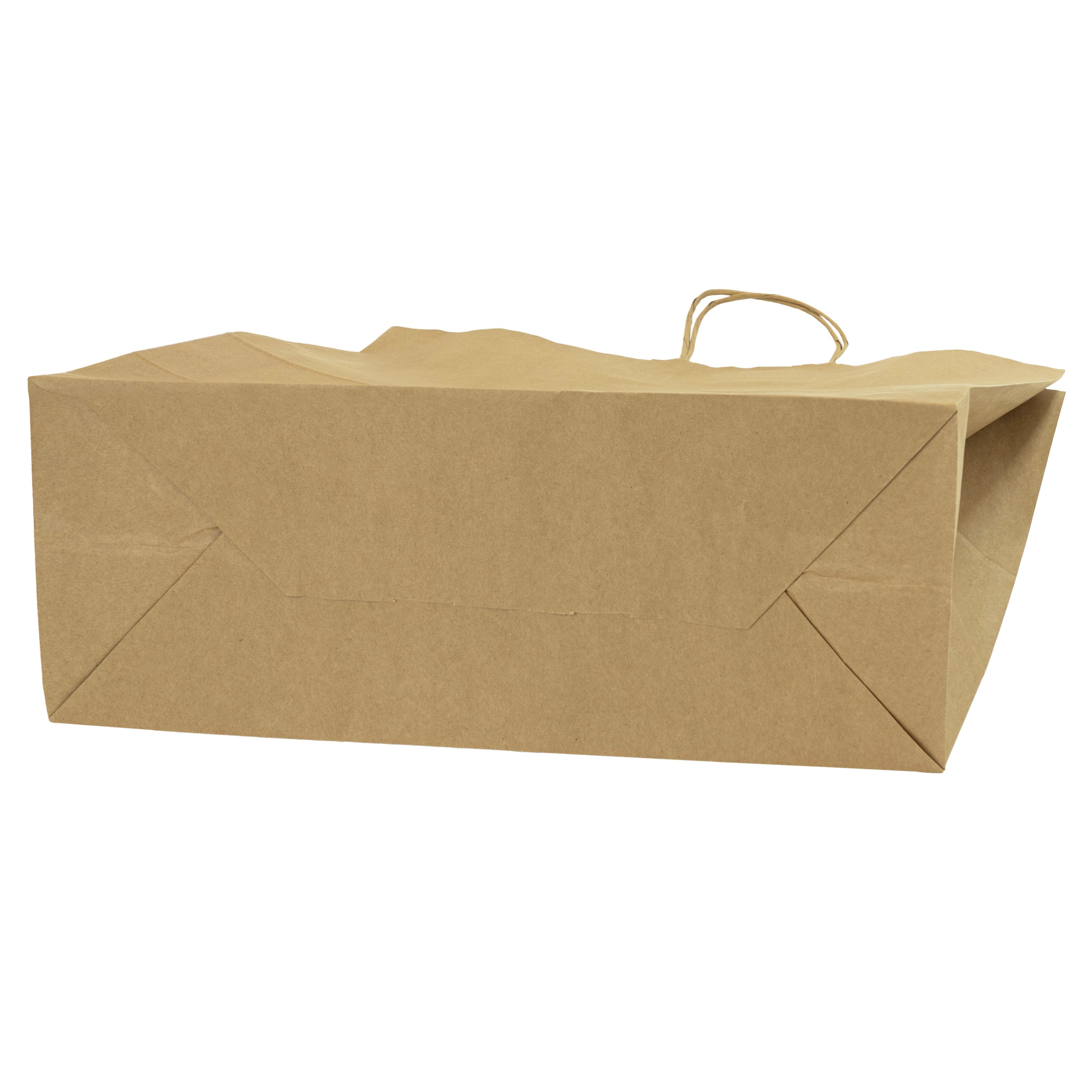 Papiertüte mit gedrehtem Griff 500x180x390mm Braun