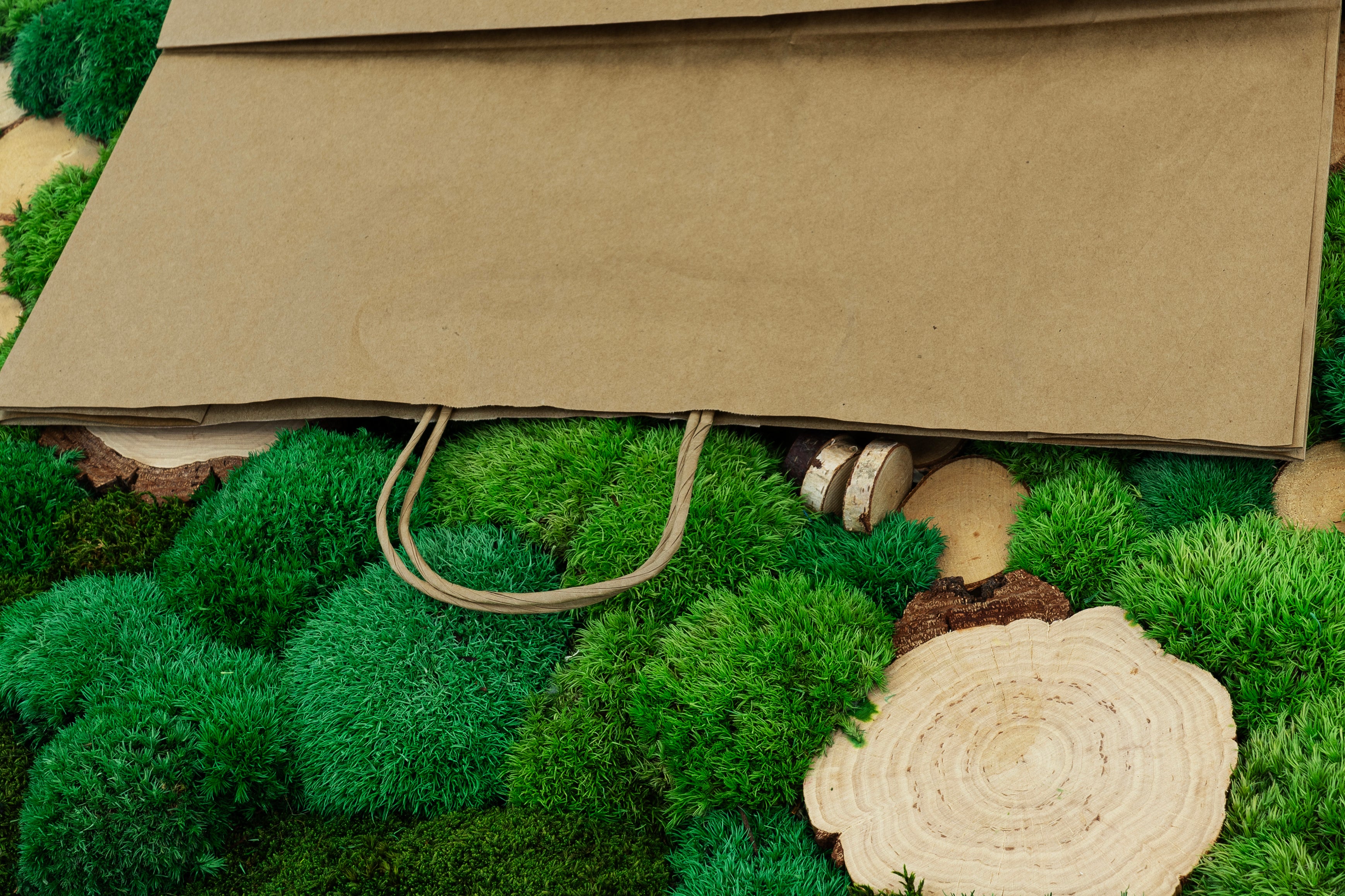 Papiertüte mit gedrehtem Griff 500x180x390mm Braun