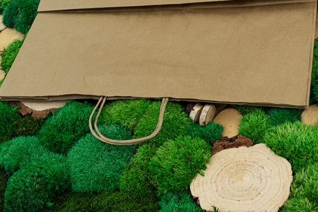 Papiertüte mit gedrehtem Griff 500x180x390mm Braun