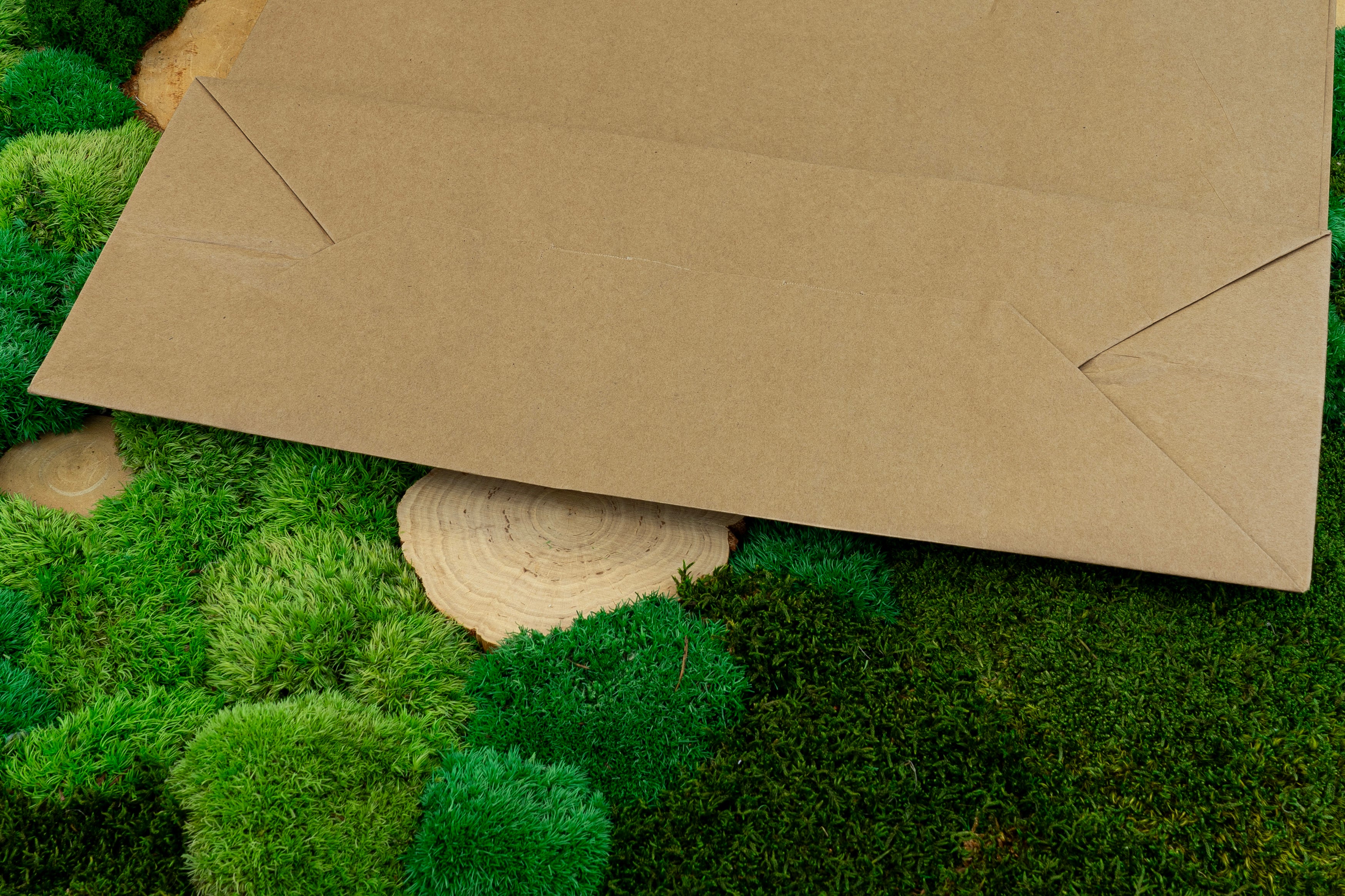 Papiertüte mit gedrehtem Griff 500x180x390mm Braun