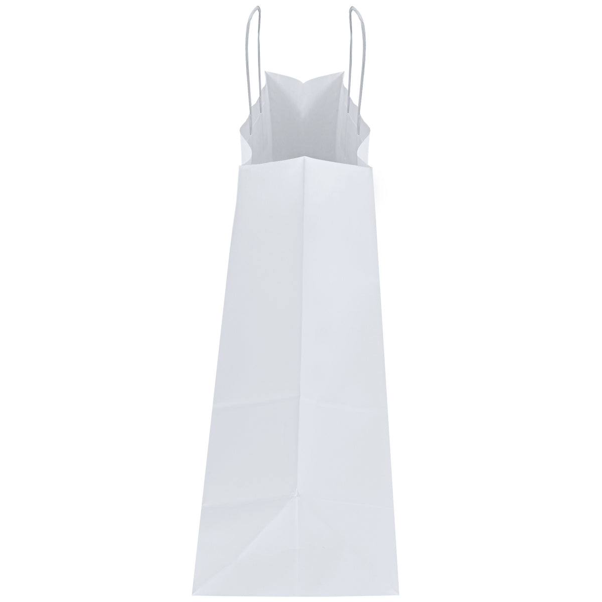 Papiertüte mit gedrehtem Tragegriff, 500 × 180 × 390 mm – Weiß