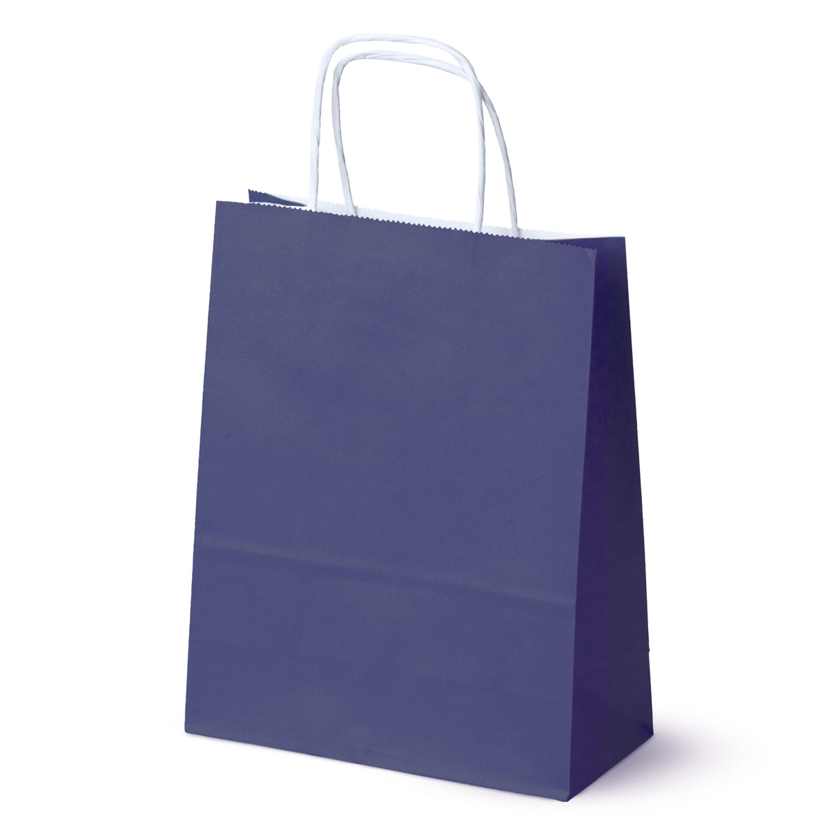 Papiertüte mit gedrehtem Griff 180x80x225mm Marineblau Weiß