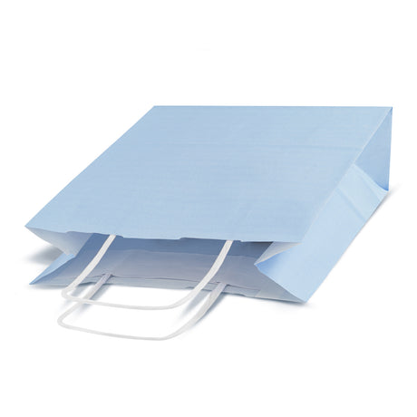 Papiertüte mit gedrehtem Griff 180x80x225mm Blau