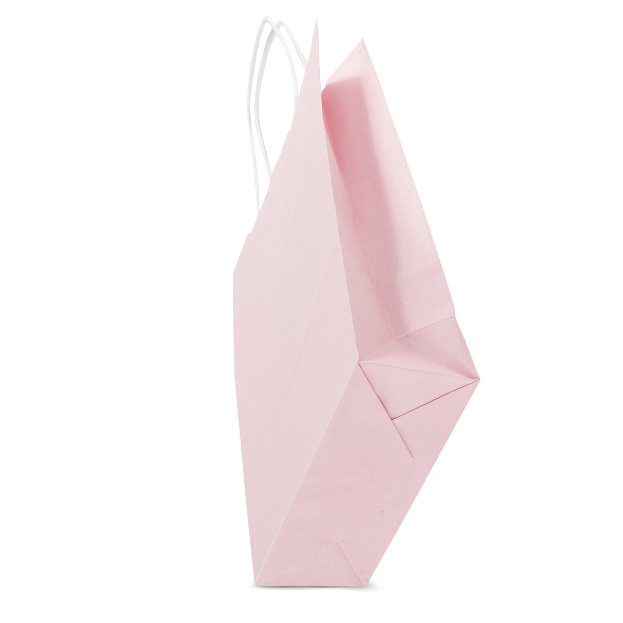 Papiertüte mit gedrehtem Griff 180x80x225mm Puderrosa