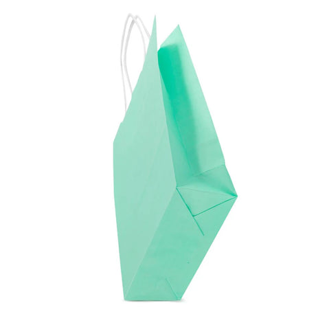 Papiertüte mit gedrehtem Griff 180x80x225mm Minze