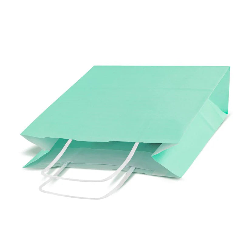 Papiertüte mit gedrehtem Griff 240x100x320mm Grün