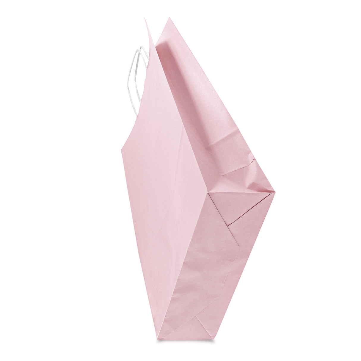 Papiertüte mit gedrehtem Griff 240x100x320 Puderrosa