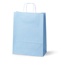 Papiertas met gedraaide handvat 240x100x320mm pastelblau