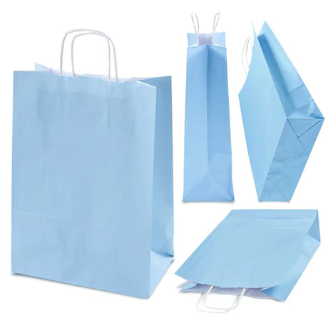 Papiertüte mit gedrehtem Griff 240x100x320m Blau