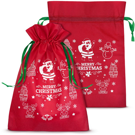 Weihnachtssack ROT mit Schleife