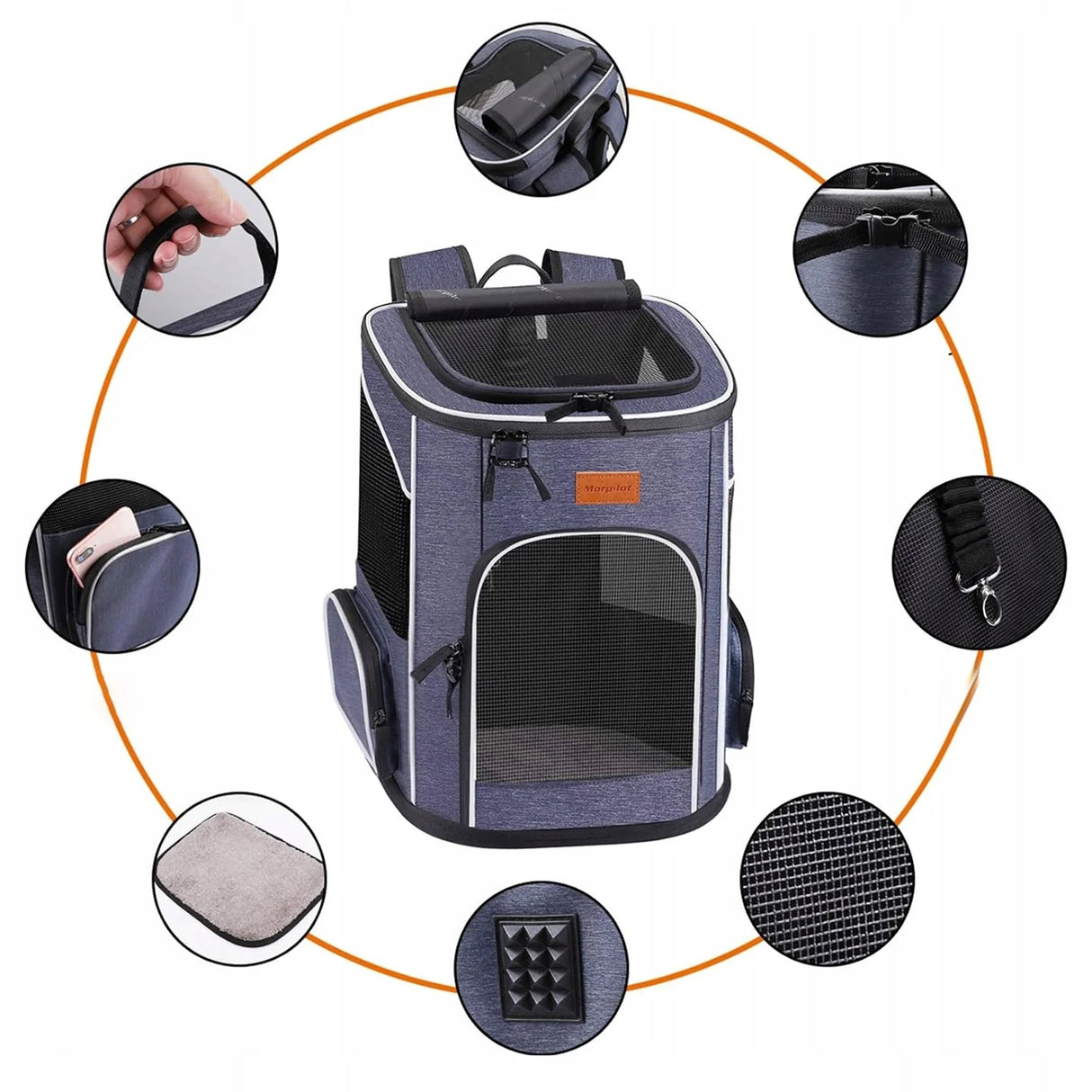 Transportbox für Katzen und Hunde mit Napf