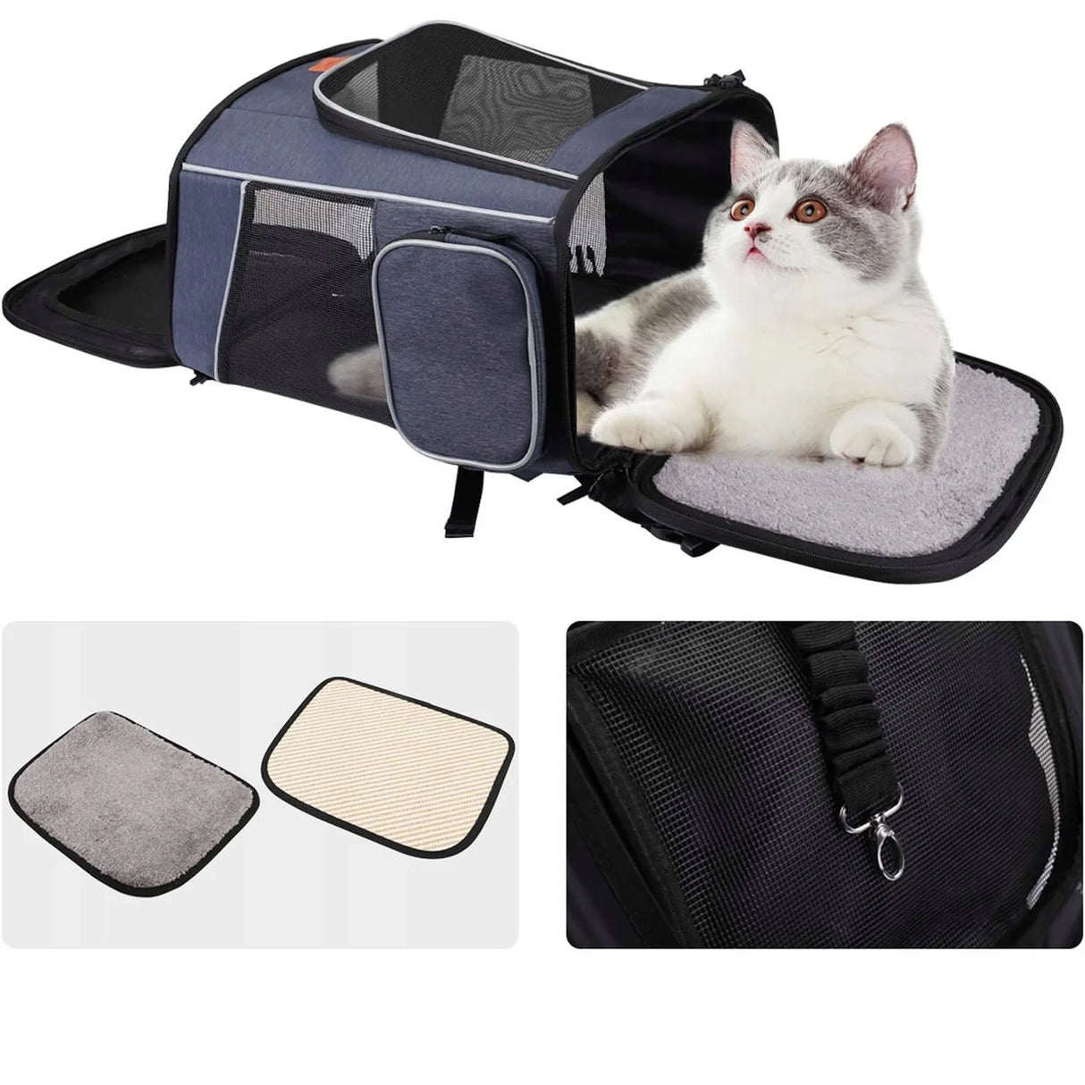 Transportbox für Katzen und Hunde mit Napf