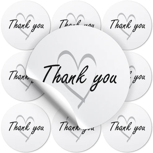 Selbstklebende dekorative Aufkleber Thank You 10 Stück