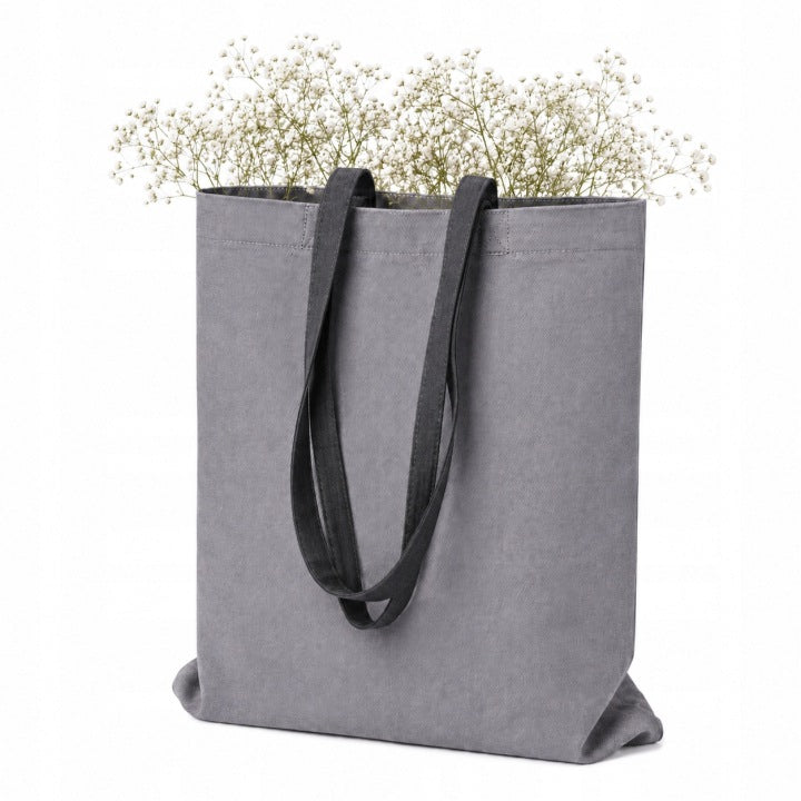 Stofftasche aus Jeans 380x420 mm Grau Henkel: 70 cm